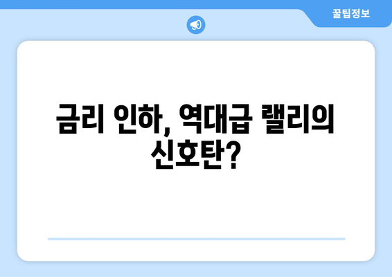 역대 가장 강력했던 미국 기준 금리 인하 랠리 예상