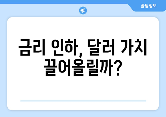 미국의 역대 최고 금리 인하 랠리, 달러 상승 여부