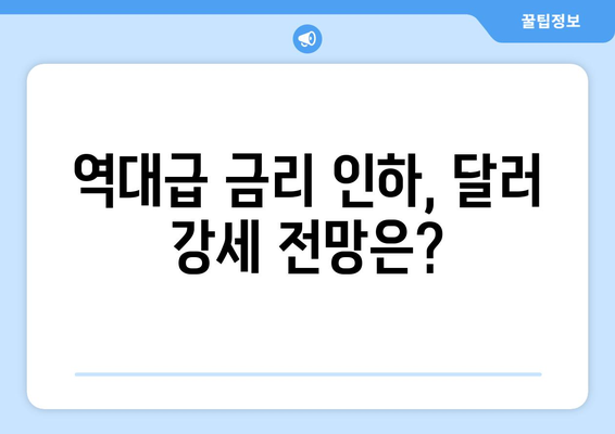 미국의 역대 최고 금리 인하 랠리, 달러 상승 여부