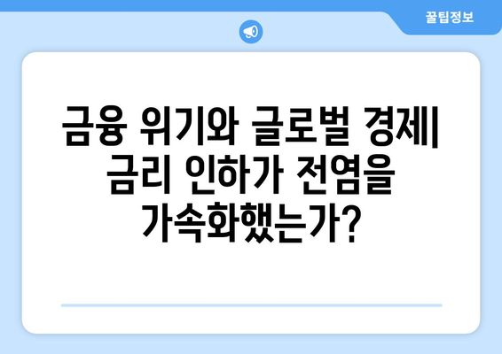 금융 위기와 글로벌 경제: 금리 인하가 전염을 가속화했는가?