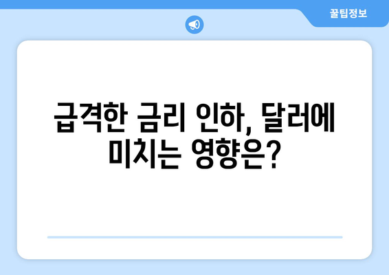 미국의 역대 최고 금리 인하 랠리, 달러 상승 여부